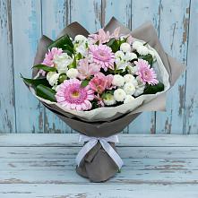 Букет цветов из:  Герберы, Альстромерии и Хризантемы #REPLACE_PRED# Рассказово