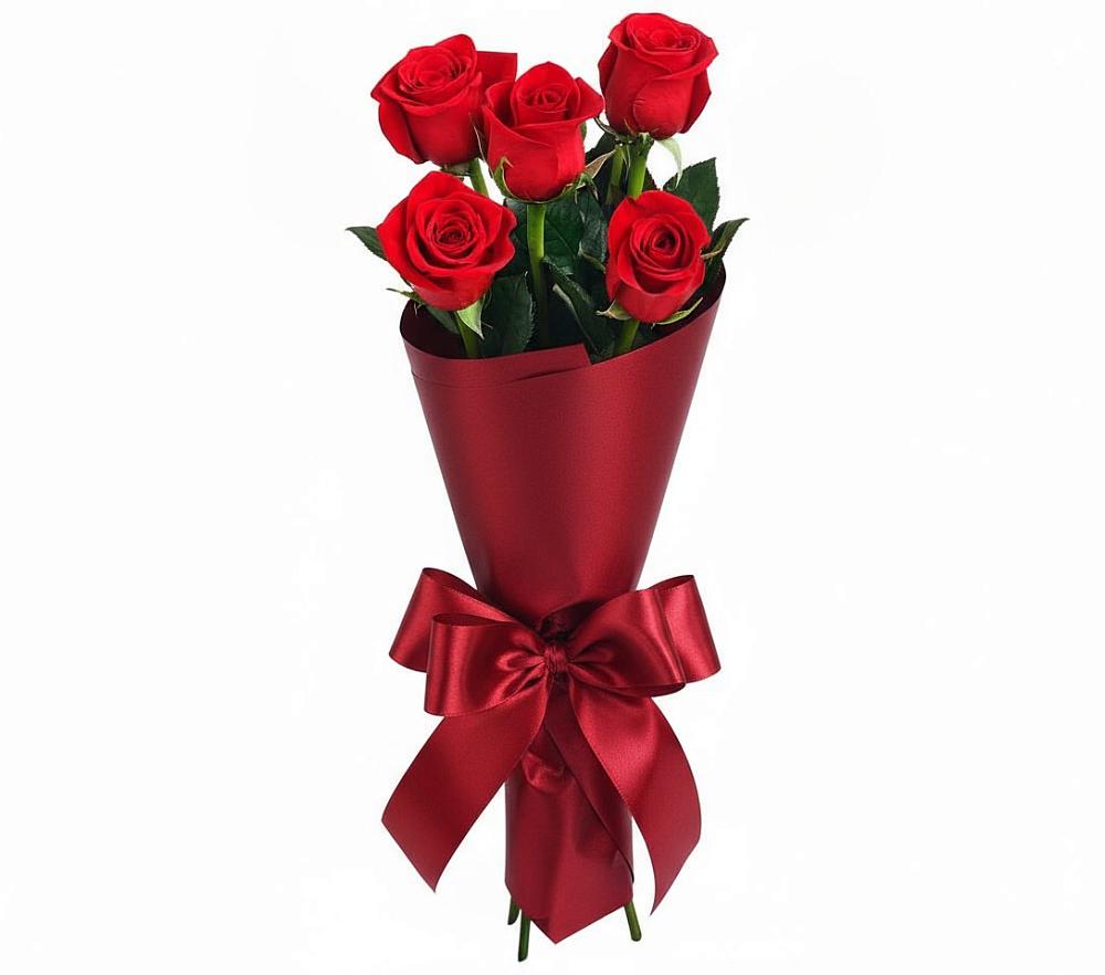 Букет 5 Красных роз Эдлесс Лав в Рассказово