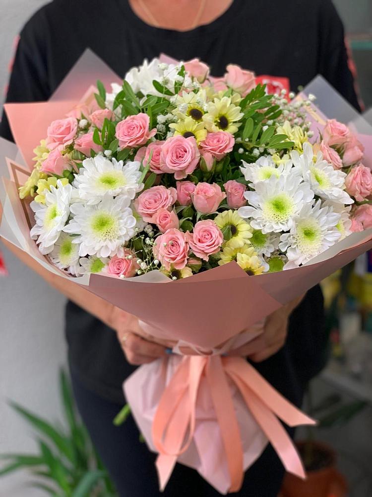 Букет цветов из: Розы и Хризантемы в Рассказово