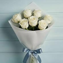 Букет 7 Белых роз Эдлесс Лав в Рассказово