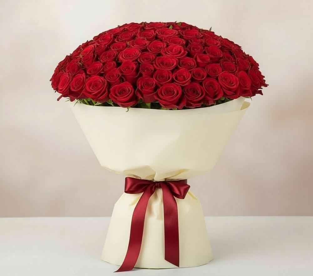 Букет 101 Красная роза Милано в Рассказово
