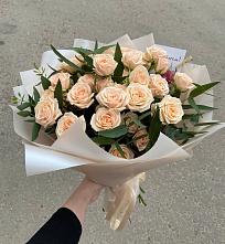 Букет Кремовые розы Латте в Рассказово
