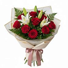 Букет цветов из:  Лилии и Розы в Рассказово