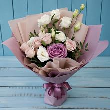 Букет цветов из:  Розы и Лизиантусы в Рассказово