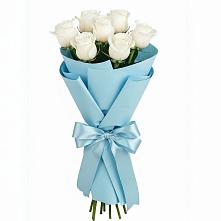 Букет 7 белых роз Проуд в Рассказово