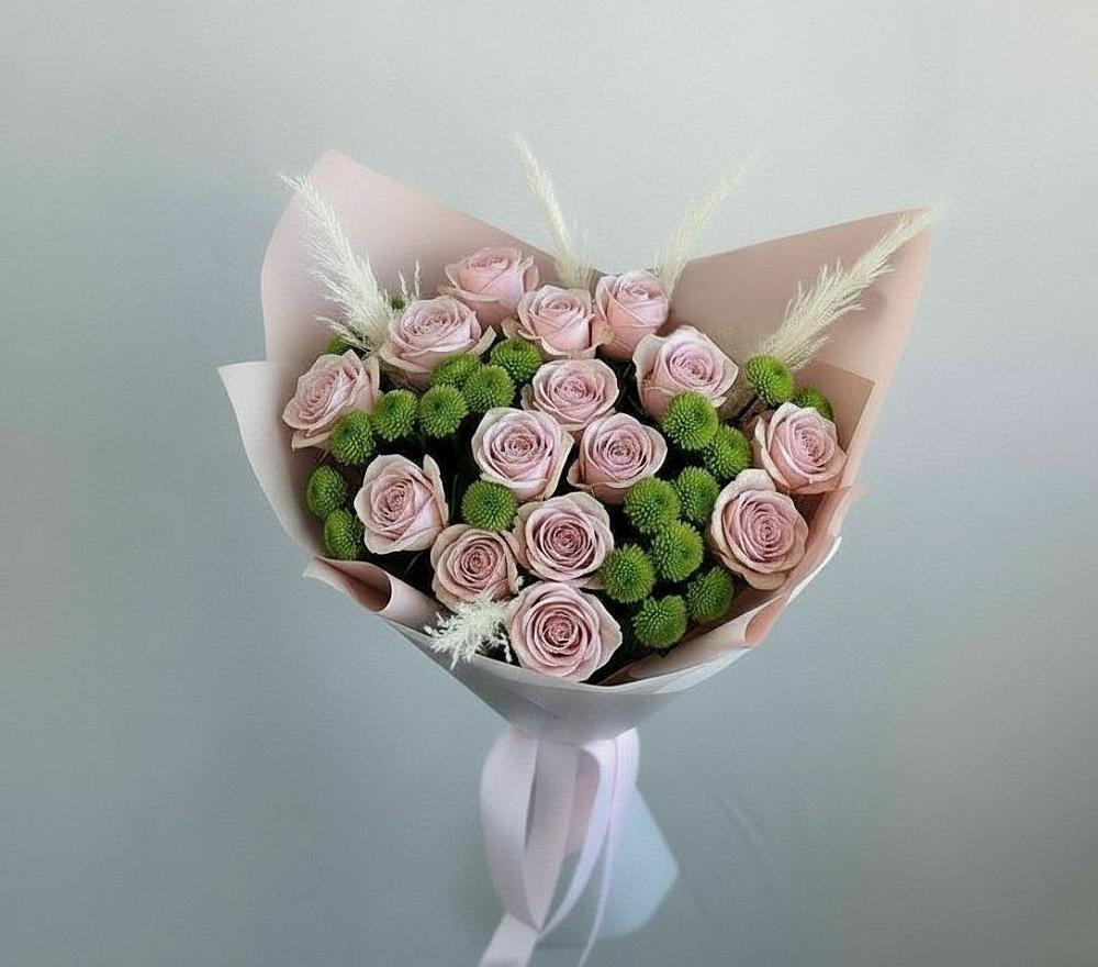 Букет цветов из: Розы и Хризантемы в Рассказово