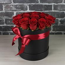 Цветочная композиция из Розы в шляпной коробке в Рассказово