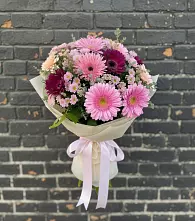 Букет цветов из:  Герберы и Хризантемы в Рассказово