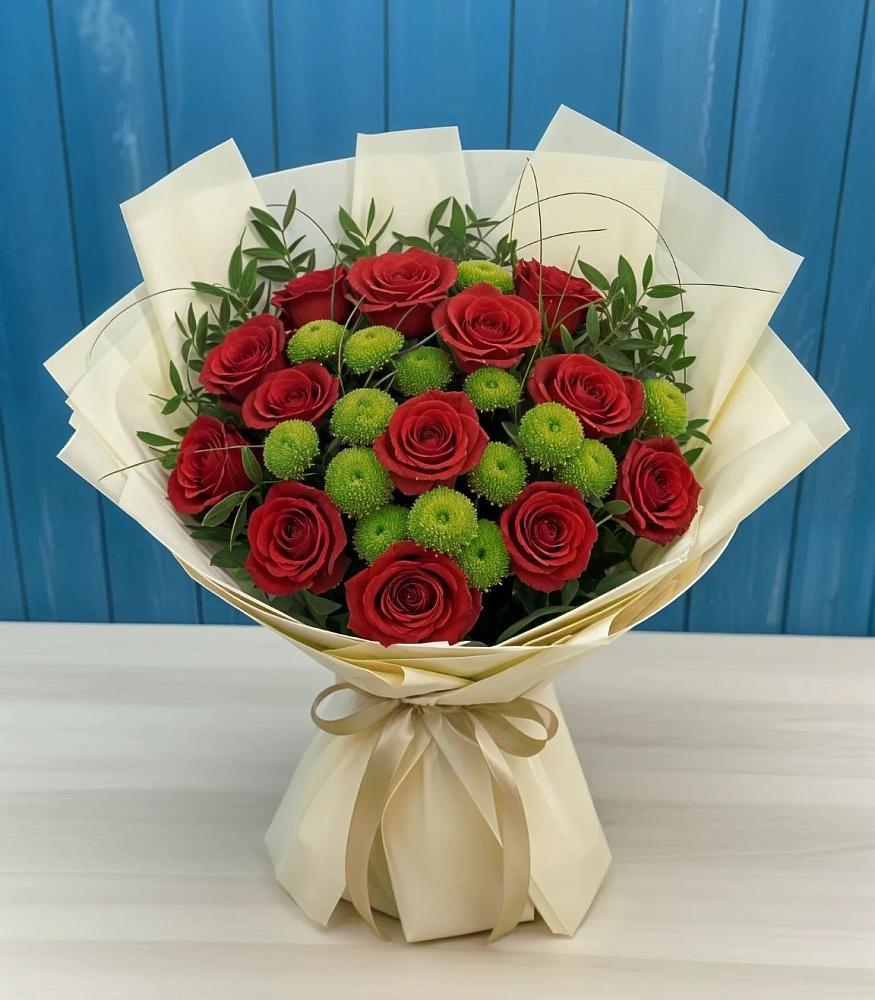 Букет цветов из: Розы и Хризантемы в Рассказово