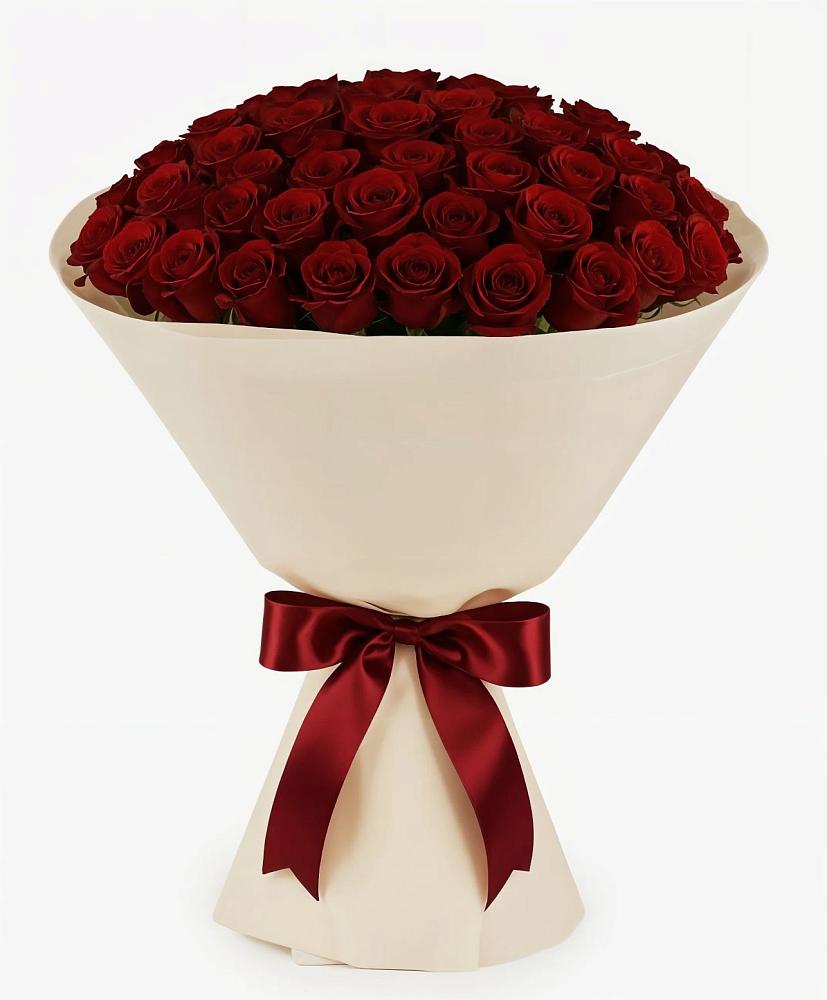 Букет 101 Бордовая роза Блэк Бакарра в Рассказово